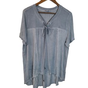 POL Tunic Hi Lo Hem Blouse Small